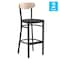 Flash Furniture Black Vinyl Barstool with Natural Wood Back, PK 2 2-XU-DG6V6BV-NAT-GG - alternate 4